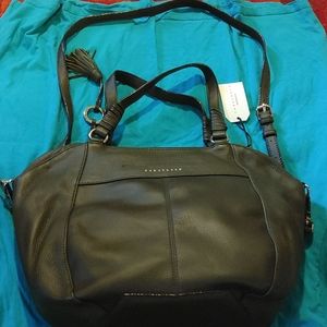 NWTS SANCTUARY olive GREEN Leather HAND BAG